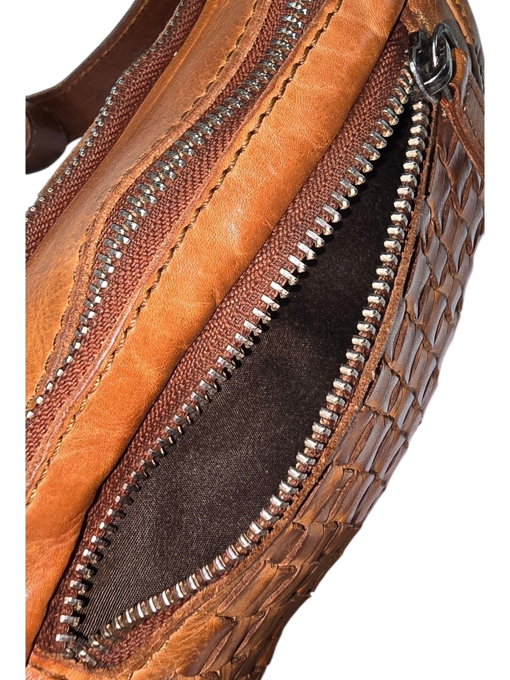 Vilenca Holland Genuine Leather Unisex Brown Waist Bag - Picture 6 of 11